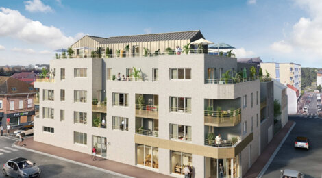 Programme immobilier neuf ELEGANCE - Marcq-en-Barœul : Appartements T2–T5 avec balcons, terrasses et prestations haut de gamme dans le centre-ville (59700) - Référence : 14203