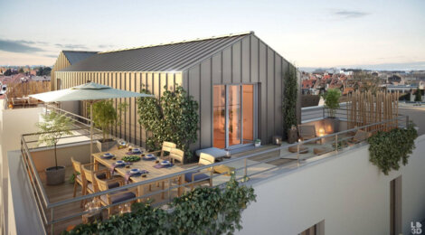Programme immobilier neuf ELEGANCE - Marcq-en-Barœul : Appartements T2–T5 avec balcons, terrasses et prestations haut de gamme dans le centre-ville (59700) - Référence : 14203