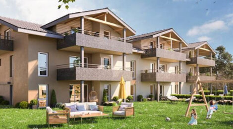 Programme immobilier neuf LE CLOS DE SECHEX - Margencel : résidences T3-T5 et maisons 4 pièces avec jardins près du centre (74200) - Référence : 2927