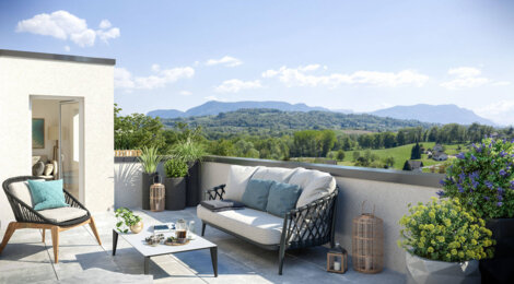Programme immobilier neuf LA CLÉ DES CHAMPS - Marigny-Saint-Marcel : Appartements T2–T5 avec jardins, terrasses et vue sur les montagnes à 5 min de Rumilly (74150) - Référence : 4739