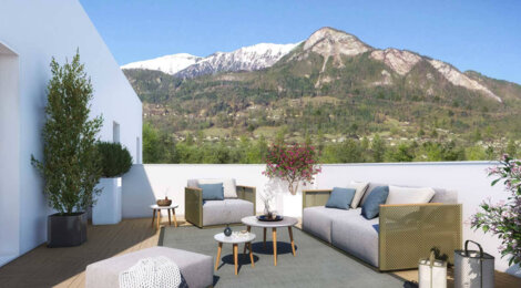 Programme immobilier neuf LA BELLE AVENTURE - Marnaz : Appartements T2–T4 avec terrasses, vues montagne et proximité centre-ville (74460) - Référence : 14720