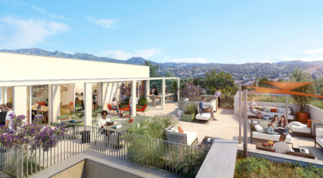 Programme immobilier neuf THE HIVE (VA) - Marseille 13 : 178 logements LMNP du studio au T3 à 15 min de l’École Centrale (13013) - Référence : 15850