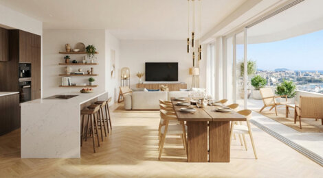 Programme immobilier neuf M99 - Marseille Joliette : appartements neufs T2–T4 avec vue mer et chauffage géothermique (13002) - Référence : 17067