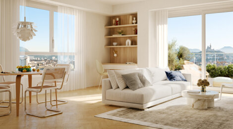Programme immobilier neuf M99 - Marseille Joliette : appartements neufs T2–T4 avec vue mer et chauffage géothermique (13002) - Référence : 17067