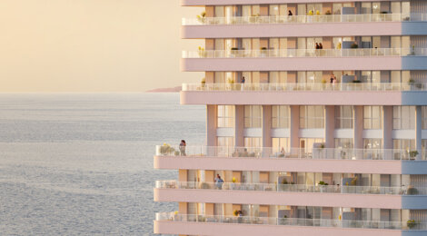 Programme immobilier neuf M99 - Marseille Joliette : appartements neufs T2–T4 avec vue mer et chauffage géothermique (13002) - Référence : 17067