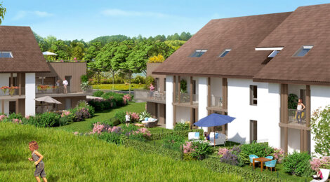 Programme immobilier neuf NATURE ET O - Maxilly-sur-Léman : Appartements T2–T5 avec vue sur le lac Léman et terrasses en centre-ville (74500) - Référence : 1100