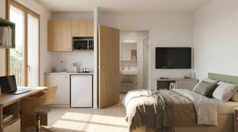 Programme immobilier neuf My Work Bordeaux Mérignac - Mérignac logements étudiants à 9 min de l’INSPÉ (33700) - Référence : 18484