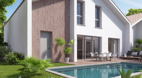 Programme immobilier neuf VILLAS DES ARTS - Mérignac maisons avec piscine proche gare (33700) - Référence : 18478