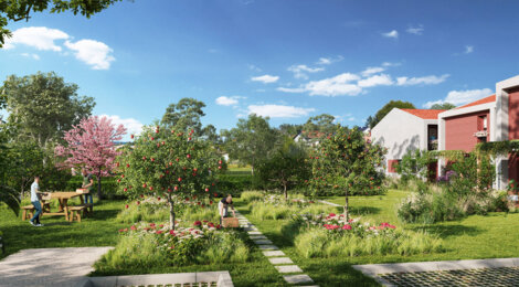 Programme immobilier neuf Bloom Parc - MÉRIGNAC (33) - Maisons - Mérignac : Maisons duplex T3–T5 avec jardins, verger commun et proximité commerces dans le quartier Capeyron (33700) - Référence : 14470