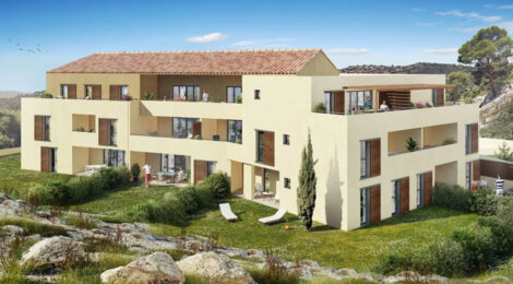 Programme immobilier neuf Les Roches Rouges - Meyrargues entre Aix-en-Provence et nature préservée : 17 logements neufs T2–T4 (13650) - Référence : 14431