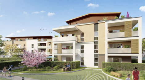 Programme immobilier neuf TERRASSES ET JARDINS - Meyzieu résidence verdoyante connectée à Lyon (69330) - Référence : 17544
