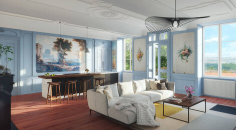 Programme immobilier neuf LE DOMAINE DES VIGNES - Millery : Appartements T2–T5 et maisons avec jardins, vues Monts du Lyonnais et parking au cœur des Monts du Lyonnais (69390) - Référence : 6477