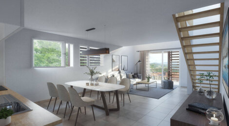 Programme immobilier neuf LE DOMAINE DES VIGNES - Millery : Appartements T2–T5 et maisons avec jardins, vues Monts du Lyonnais et parking au cœur des Monts du Lyonnais (69390) - Référence : 6477