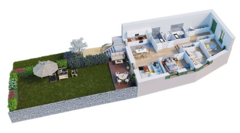 Programme immobilier neuf LE DOMAINE DES VIGNES - Millery : Appartements T2–T5 et maisons avec jardins, vues Monts du Lyonnais et parking au cœur des Monts du Lyonnais (69390) - Référence : 6477
