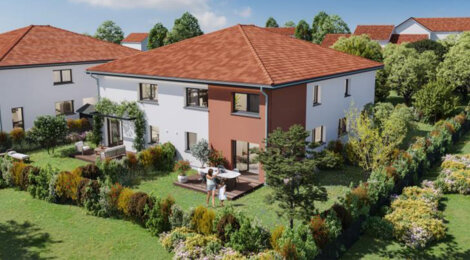 Programme immobilier neuf LES CARRES D'A COTE - Mions, maison duplex proche du cœur de ville (69780) - Référence : 17358