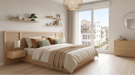 Programme immobilier neuf ARMONIA - Mondeville : appartements et maisons neuves dans un écrin de verdure (14120) - Référence : 14492