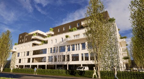 Programme immobilier neuf Les Terrasses de l'Orne - Mondeville : appartements neufs T1–T5 à deux pas de l'Orne et du bois du Biez (14120) - Référence : 11527