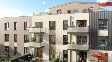 Programme immobilier neuf RESIDENCE CEZANNE - Mondeville proche Caen résidence moderne avec extérieur et parking (14120) - Référence : 17221
