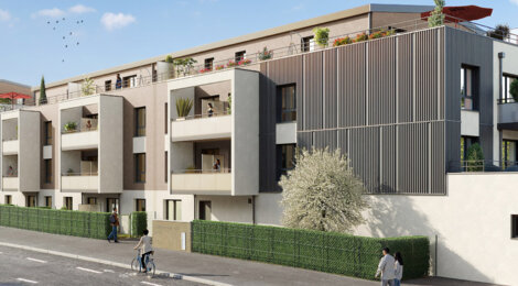 Programme immobilier neuf RESIDENCE CEZANNE - Mondeville proche Caen résidence moderne avec extérieur et parking (14120) - Référence : 17221