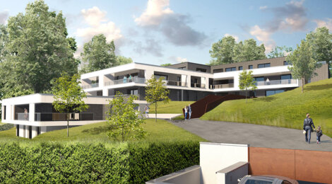 Programme immobilier neuf Parc Bellevue - Mont-Saint-Aignan : 18 appartements et maison neuve avec vues sur Rouen, jardin arboré (76130) - Référence : 15654