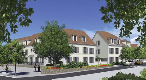 Programme immobilier neuf LE CLOS SAINT LOUIS - Montfort-L’Amaury : 39 appartements T2–T5 duplex avec balcons, terrasses et architecture raffinée face à l’école Saint-Louis (78490) - Référence : 1270