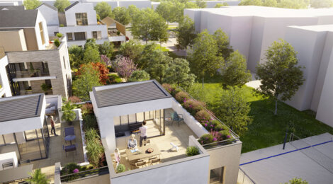 Programme immobilier neuf Terrasses de l'Odyssée -  Montigny-le-Bretonneux : appartements neufs du studio au 5 pièces à 7 min de la gare (78180) - Référence : 15398