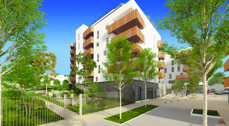Programme immobilier neuf TOSHI - Montpellier : 20 appartements neufs 2 pièces à 5 min du tramway 2 Sabines (34000) - Référence : 15146