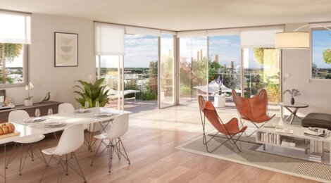 Programme immobilier neuf EVANESENS - Montpellier : 74 appartements neufs du 2 au 4 pièces en Port Marianne (34000) - Référence : 17062