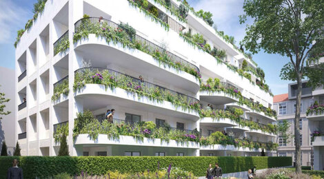 Programme immobilier neuf RESIDENCE THEIA - Montpellier : Appartements T2–T5 avec terrasses, parking sécurisé et proximité parc Montcalm (34000) - Référence : 14814