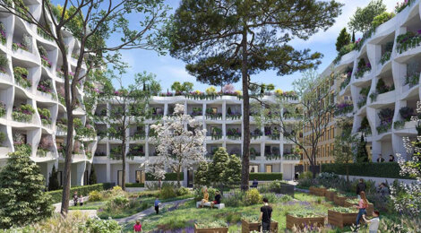 Programme immobilier neuf RESIDENCE THEIA - Montpellier : Appartements T2–T5 avec terrasses, parking sécurisé et proximité parc Montcalm (34000) - Référence : 14814
