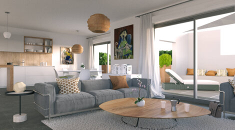 Programme immobilier neuf TAMARA DE LEMPIKA - Montpellier : Villas T4 avec terrasses, jardins privatifs et proximité Parc de Méric dans le quartier Aiguelongue (34000) - Référence : 6800