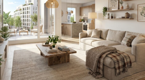 Programme immobilier neuf QUARTIER NATURE - Montreuil : 70 appartements T1–T5 avec balcons, terrasses et luminosité dans le quartier Branly-Boissière (93100) - Référence : 11763