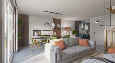 Programme immobilier neuf Les Jardins de la Motte au Bois - Morbecque à proximité d’Hazebrouck (59190) - Référence : 11139