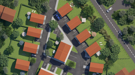 Programme immobilier neuf LE JONAN - Mornant : Maisons T5 avec jardins privatifs et garages dans un quartier résidentiel verdoyant (69440) - Référence : 324