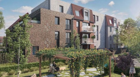Programme immobilier neuf Le 114 - Mouvaux : 25 appartements neufs au pied des commerces et du Parc du Hautmont, espaces extérieurs (59420) - Référence : 15682