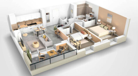 Programme immobilier neuf Les jardins des Prés Nouveaux - Mouxy : Appartements T2–T4 et maisons T5 avec balcons, jardins et proximité pistes de ski à 30 min (73100) - Référence : 6597