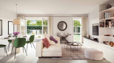 Programme immobilier neuf Les jardins des Prés Nouveaux - Mouxy : Appartements T2–T4 et maisons T5 avec balcons, jardins et proximité pistes de ski à 30 min (73100) - Référence : 6597
