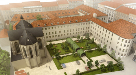 Programme immobilier neuf Les Jardins de Saint Nicolas - Nancy : 97 appartements studio–T4 duplex dans un ancien couvent historique en hyper-centre (54000) - Référence : 1476