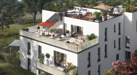 Programme immobilier neuf LES ROOFS TOP - Nantes : 17 appartements neufs du studio au 4 pièces en quartier pavillonnaire au cœur d'un bois classé (44000) - Référence : 14971