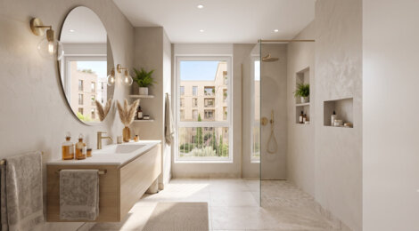 Programme immobilier neuf Le Mercoeur - Nantes : appartements neufs du 2 au 5 pièces proche Gare et Jardin des Plantes (44000) - Référence : 15516