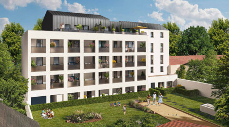 Programme immobilier neuf SYMBIOSE - NANTES CENTRE - Nantes : appartements neufs du studio au 4 pièces proche du parc de la Mitrie (44000) - Référence : 14970