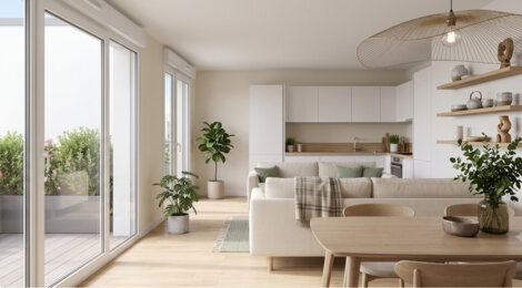 Programme immobilier neuf La Closerie - Nantes : Appartements studio–T4 et maisons T4 avec jardins, volets roulants et chauffage individuel dans le quartier Le Landreau (44000) - Référence : 14450