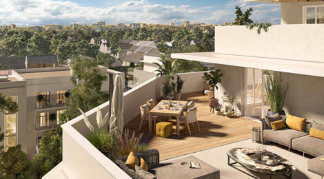 Programme immobilier neuf Cour Monselet - Nantes : Appartements studio–T5 avec terrasses, jardin paysager et parking dans le quartier Haut Pavé proche clinique Sourdille (44000) - Référence : 14436