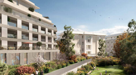 Programme immobilier neuf Cour Monselet - Nantes : Appartements studio–T5 avec terrasses, jardin paysager et parking dans le quartier Haut Pavé proche clinique Sourdille (44000) - Référence : 14436