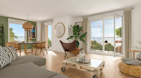 Programme immobilier neuf Coeur Boisé - Nantes : Appartements studio–T6 avec terrasses, RT2012 et matériaux biosourcés dans le quartier Erdre Porterie (44000) - Référence : 14266