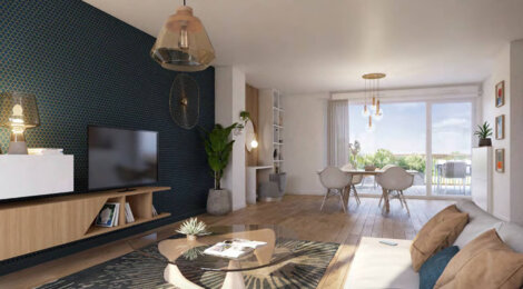 Programme immobilier neuf Ambre - Nantes : Appartements T2–T4 avec terrasses, cuisine aménagée et proximité porte de la Chapelle (44000) - Référence : 14475