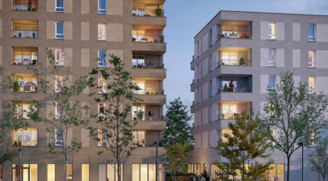 Programme immobilier neuf Baccara - Nantes : Appartements T2–T5 avec terrasses, loggias et parking sécurisé proche du Rond-point de Paris (44000) - Référence : 14253