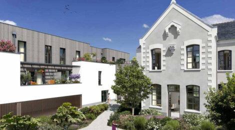 Programme immobilier neuf Coeur ZOLA - Nantes : Appartements T2–T5 et maisons duplex avec terrasses, fibre optique et proximité quartier Zola (44000) - Référence : 14537