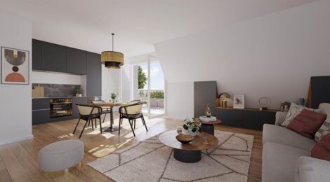 Programme immobilier neuf Les Jardins du Grand Pont - Nemours : appartements neufs T2–T4 à 200 m du Grand Pont (77140) - Référence : 15929