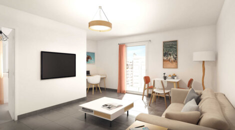 Programme immobilier neuf Sunset Riviera - Nice -  Nice : 165 appartements neufs du studio au 2 pièces en résidence de services (06000) - Référence : 14377